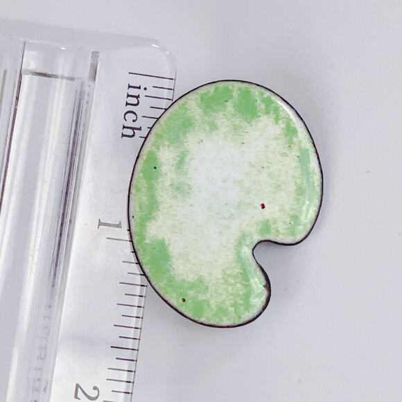 VTG Mid Century Enamel Copper Brooch Modernist Studio Jewelry Frog Cottagecore - Picture 7 of 9